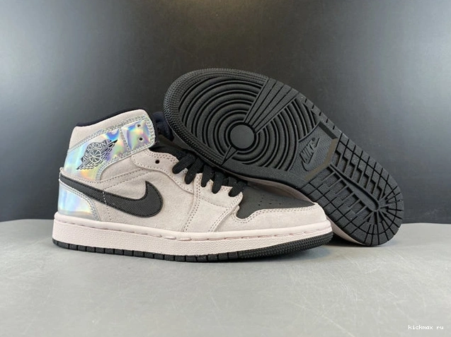 Rep MAX ComfortFit Jordan1 Mid Dirty Iridescent Powder BQ6472- 3746 1026